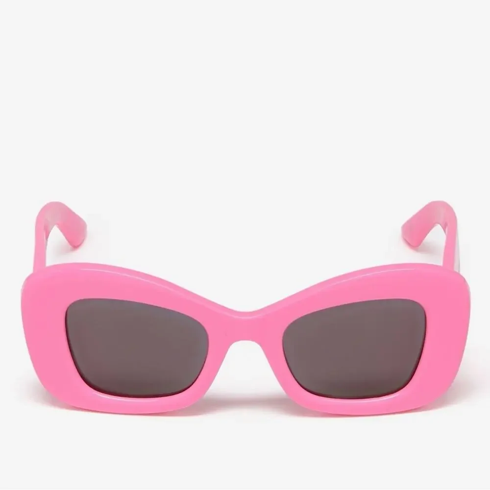 New! Alexander McQueen Vibrant Pink Sunglasses, AM0434S 004, Authentic